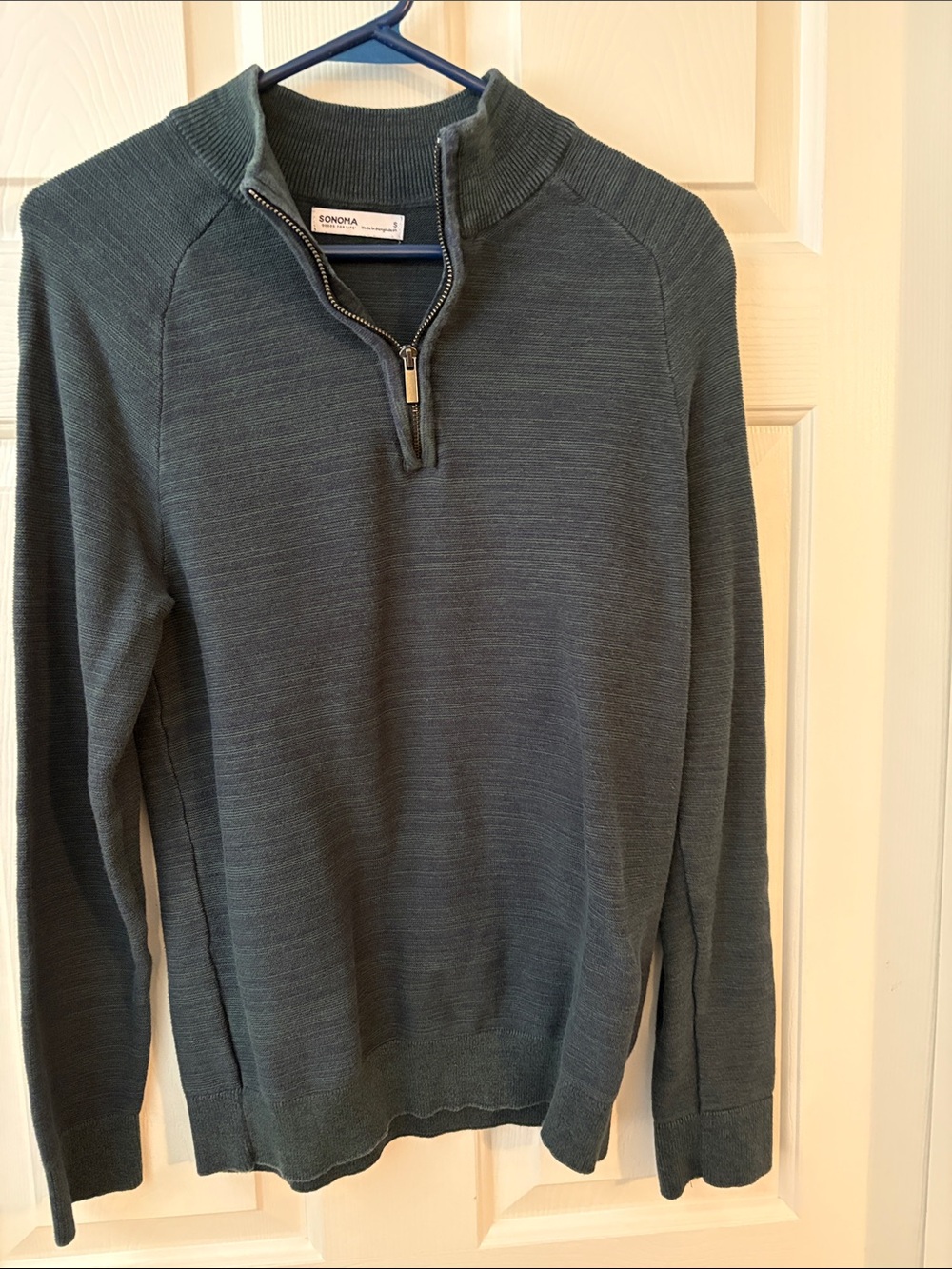 Sonoma Men's Half-Zip Sweater in Dark Teal